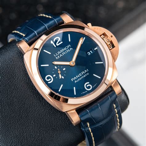 panerai blue rose gold|panerai luminor 1950.